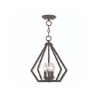 Livex Lighting 40923-07 Prism 3-Lights 180W Bronze Convertible Semi Flush Mount or Pendant