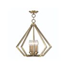Livex Lighting 40925-04 Prism 5-Lights 300W Black with Brushed Nickel Cluster Chandelier