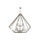 Livex Lighting 40928-91 Prism 15-Lights 900W Brushed Nickel Chandelier
