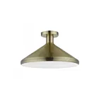 Livex Lighting Geneva 40950-01 1-Light 40W Antique Brass Semi Flush Mount