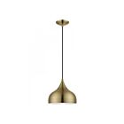 Livex Lighting 40982-01 Amador 1-Light 60W Antique Brass Pendant