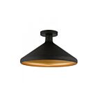 Livex Lighting Geneva 41020-04 1-Light 40W Black Semi Flush Mount