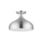 Livex Lighting Amador 41050-66 1-Lights 40W Brushed Aluminum Flush Mount