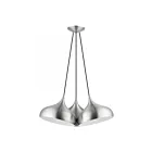 Livex Lighting 41053-66 Amador 3-Lights 180W Brushed Aluminum with Polished Chrome Accents Pendant