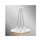 Livex Lighting 41053-69 Amador 3-Lights 180W Shiny White with Polished Chrome Accents Pendant