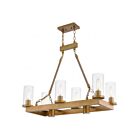 Livex Lighting 41066-26 Metuchen 8-Lights 460W Aged Gold with Rope Rods Chandelier