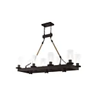 Livex Lighting 41068-07 Metuchen 11-Lights 630W Bronze Finish with Rope Rods Chandelier