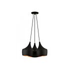 Livex Lighting 41083-04 Waldorf 3-Lights 180W Black Pendant