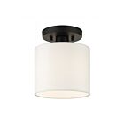 Livex Lighting Meridian 41094-04 1-Light 60W Black Semi Flush Mount