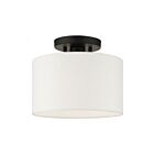 Livex Lighting Meridian 41095-04 1-Light 60W Black Semi Flush Mount