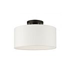 Livex Lighting Meridian 41097-04 1-Light 60W Black Semi Flush Mount