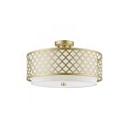 Livex Lighting Arabesque 41109-33 3-Lights 180W Soft Gold Semi Flush Mount