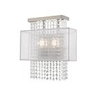 Livex Lighting Bella 41120-91 80W 2-Lights Brushed Nickel Wall Sconce