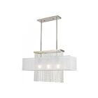 Livex Lighting 41123-91 Vista 3-Lights 300W Brushed Nickel Chandelier