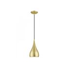 Livex Lighting 41171-33 Amador 1-Light 60W Soft Gold with Polished Brass Accents Pendant