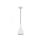 Livex Lighting 41171-69 Amador 1-Light 60W Shiny White with Polished Chrome Accents Pendant