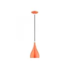 Livex Lighting 41171-77 Amador 1-Light 60W Shiny Orange with Polished Chrome Accents Pendant