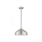 Livex Lighting 41172-66 Pendants 1-Light 60W Brushed Aluminum Pendant