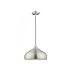 Livex Lighting 41173-66 Pendants 1-Light 60W Brushed Aluminum Pendant