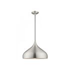 Livex Lighting 41174-66 Pendants 1-Light 60W Brushed Aluminum Pendant
