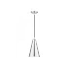 Livex Lighting 41175-66 Dulce 1-Light 60W Brushed Aluminum with Polished Chrome Accents Pendant