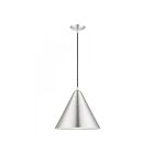 Livex Lighting 41176-66 Dulce 1-Light 60W Brushed Aluminum with Polished Chrome Accents Pendant