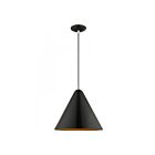 Livex Lighting 41176-68 Pendants 1-Light 60W Shiny Black Pendant