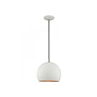 Livex Lighting 41181-03 Pendants 1-Light 60W White Pendant