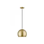 Livex Lighting 41181-33 Piedmont 1-Light 60W Soft Gold with Polished Brass Accents Pendant