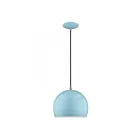 Livex Lighting 41181-74 Pendants 1-Light 60W Shiny Baby Blue Pendant