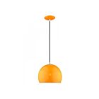 Livex Lighting 41181-77 Pendants 1-Light 60W Shiny Orange Pendant