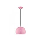 Livex Lighting 41181-79 Pendants 1-Light 60W Shiny Pink Pendant