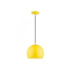 Livex Lighting 41181-82 Pendant 1-Light 60W Shiny Yellow with Polished Chrome Accents Pendant