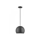 Livex Lighting 41181-96 Pendant 1-Light 60W Shiny Dark Gray with Polished Chrome Accents Pendant