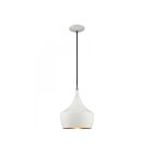 Livex Lighting 41186-03 Pendants 1-Light 60W White Pendant