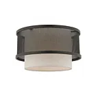 Livex Lighting Braddock 41207-07 1-Lights 60W Bronze Flush Mount