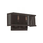 Livex Lighting Braddock 41208-07 80W 2-Lights Bronze Wall Sconce