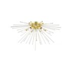 Livex Lighting Utopia 41251-12 6-Lights 360W Satin Brass Flush Mount