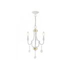 Livex Lighting 40915-04 Arabella 3-Lights 180W Black with Brushed Nickel Finish Candles Chandelier