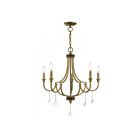 Livex Lighting 41275-01 Glendale 5-Lights 300W Antique Brass with Bronze Accents Chandelier
