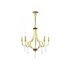 Livex Lighting 41275-02 Glendale 5-Lights 300W Polished Brass with Bronze Accents Chandelier