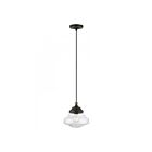 Livex Lighting 41293-07 Avondale 1-Light 60W Bronze with Antique Brass Accent Pendant