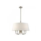 Livex Lighting 41315-91 Belclaire 6-Lights 350W Brushed Nickel Pendant