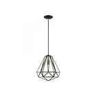 Livex Lighting 41324-14 Knox 1-Light 60W Textured White with Antique Brass Accents Pendant