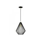 Livex Lighting 41325-68 Linz 1-Light 60W Shiny Black with Polished Brass Accents Pendant