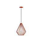 Livex Lighting 41325-72 Linz 1-Light 60W Shiny Red with Polished Chrome Accents Pendant
