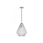 Livex Lighting 41325-80 Linz 1-Light 60W Nordic Gray with Polished Chrome Accents Pendant