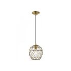 Livex Lighting 41326-01 Geometrix 1-Light 60W Antique Brass Pendant