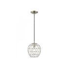 Livex Lighting 41326-91 Geometrix 1-Light 60W Brushed Nickel Pendant