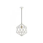 Livex Lighting 41328-13 Ashland 1-Light 60W Textured White with Antique Brass Accents Pendant